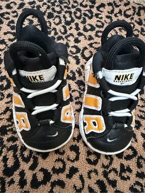 Nike Baby Black and Yellow Basketball Sneakers